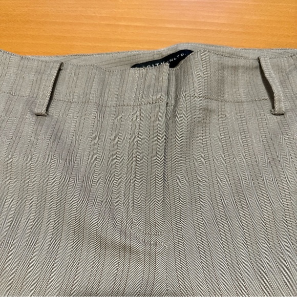 CITY Unltd. NWT Vintage Tan & Brown Striped Gaucho Pants SZ 10 - Picture 4 of 11